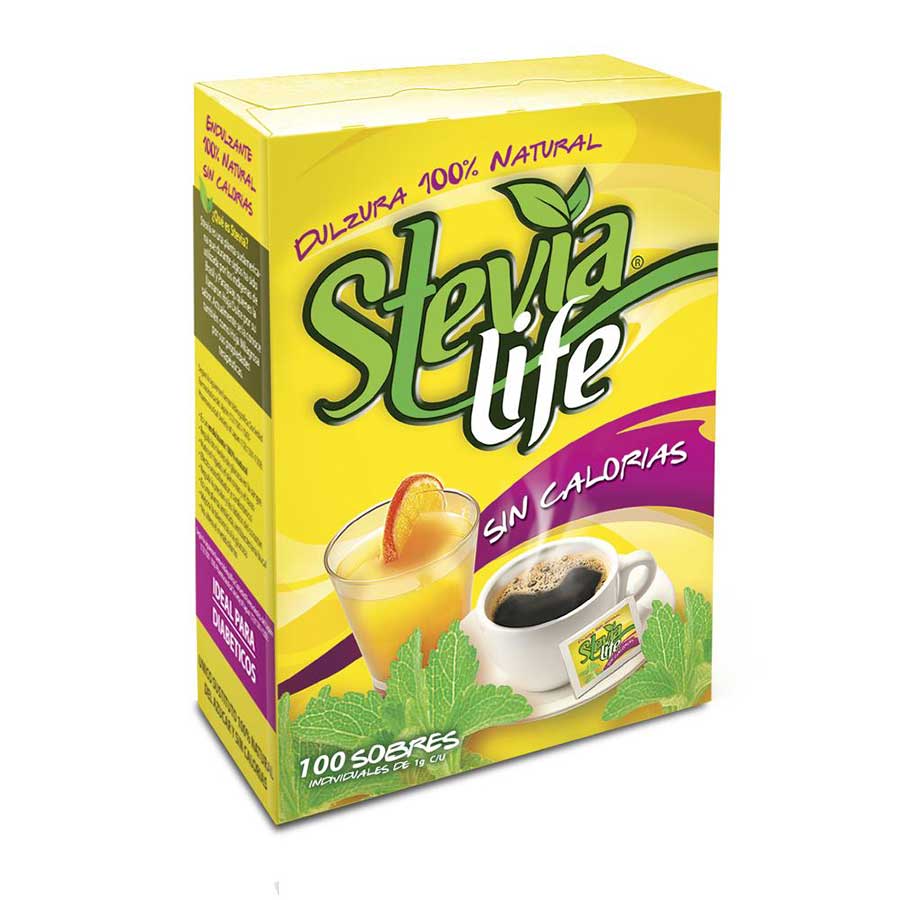 Imagen de Endulzante stevia sweet life en polvo 100 sobres