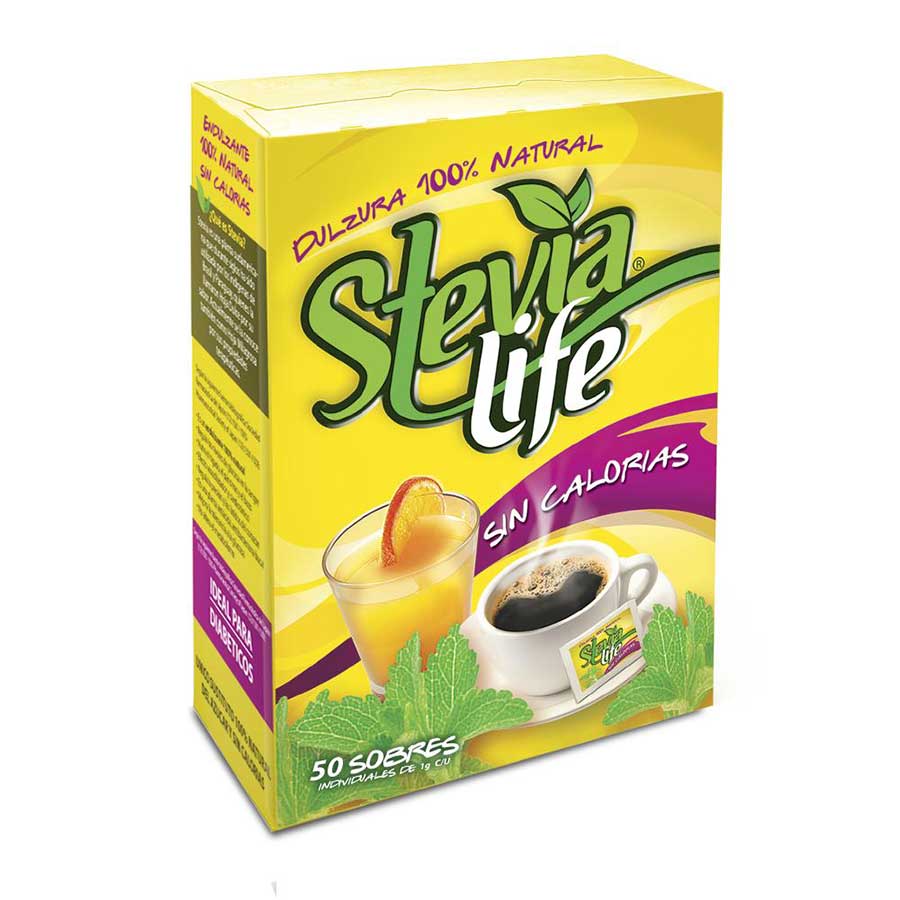 Imagen de Endulzante stevia sweet life en polvo 50 sobres
