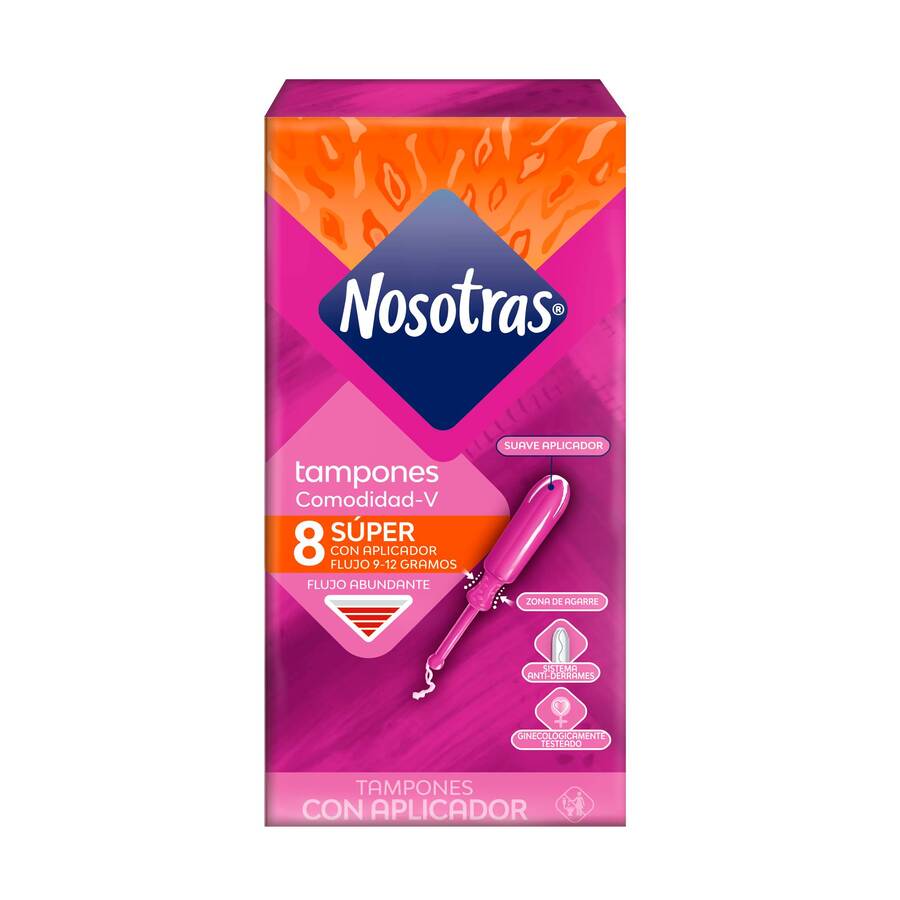 Imagen de Tampones nosotras con aplicador súper x 8 unds