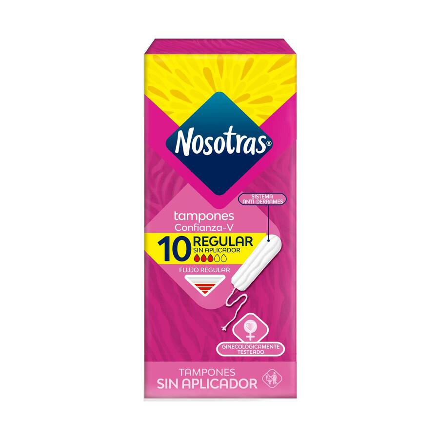 Imagen de Tampones nosotras sin aplicador regular x 10 unds