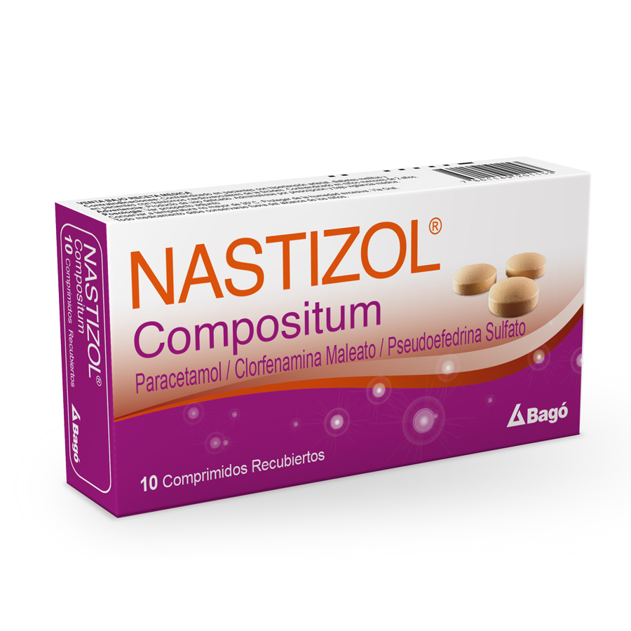 Imagen de  NASTIZOL 500/4/60  mg x 10 Compositum Comprimidos recubiertos