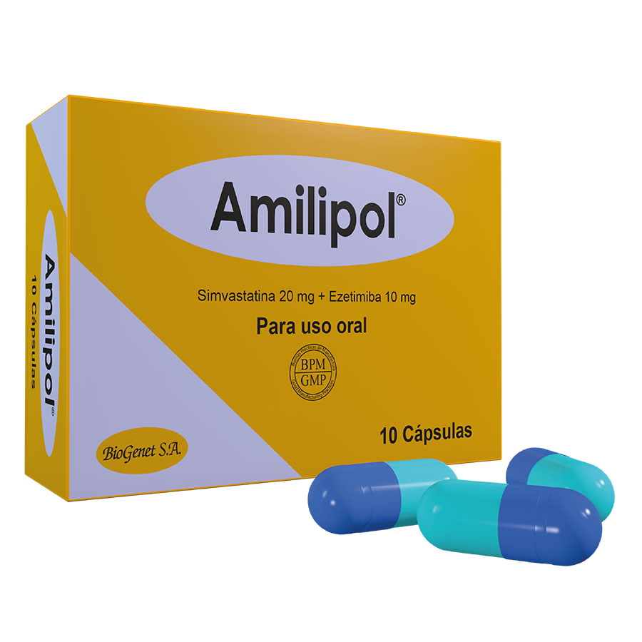 Imagen de  AMILIPOL 20 mg x 10 mg x 30 mg x 10 Cápsulas