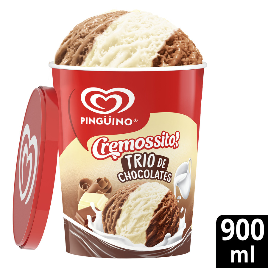 Imagen de  PINGÜINO Helado Cremossito Trío Chocolate 900 ML 58146