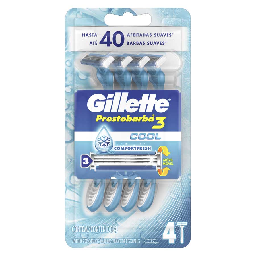 Imagen de Afeitadora desechable gillette 3 ice 4 unidades