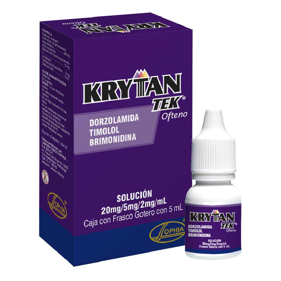 Imagen de  KRYTANTEK 20 mg x 5 mg x 2 mg SOPHIA Solución Oftálmica