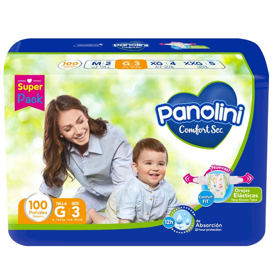 Imagen de Pañal panolini comfort sec large 100 unidades
