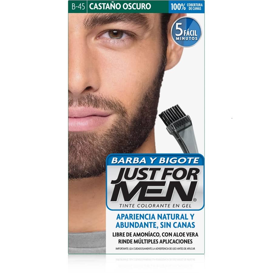Imagen de Tinte just for men barba y bigote castaño oscuro b45 28 g