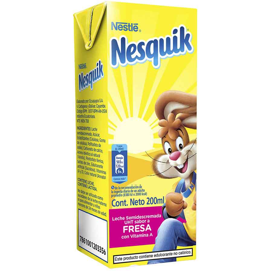 Imagen de Leche nesquik fresa 200 ml