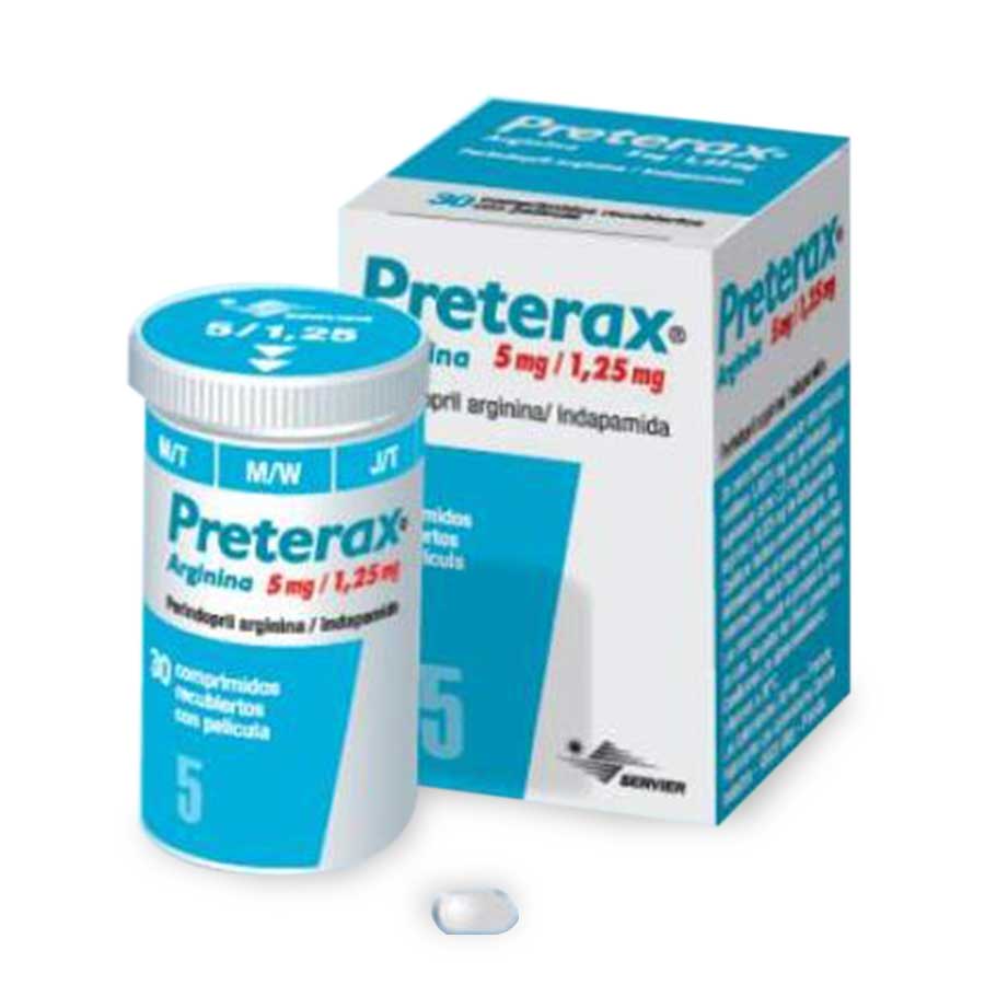 Imagen de Preterax 5/1.25mg Quifatex Repr Servier Comprimidos