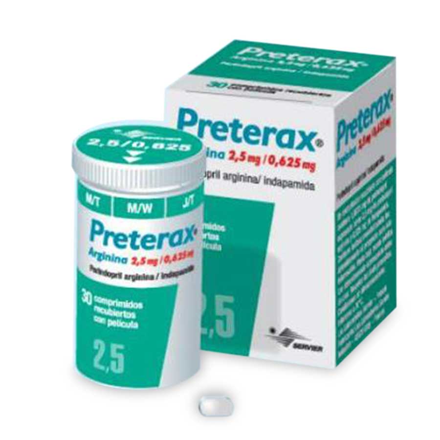 Imagen de Preterax 2.5/0.625mg quifatex repr servier comprimidos