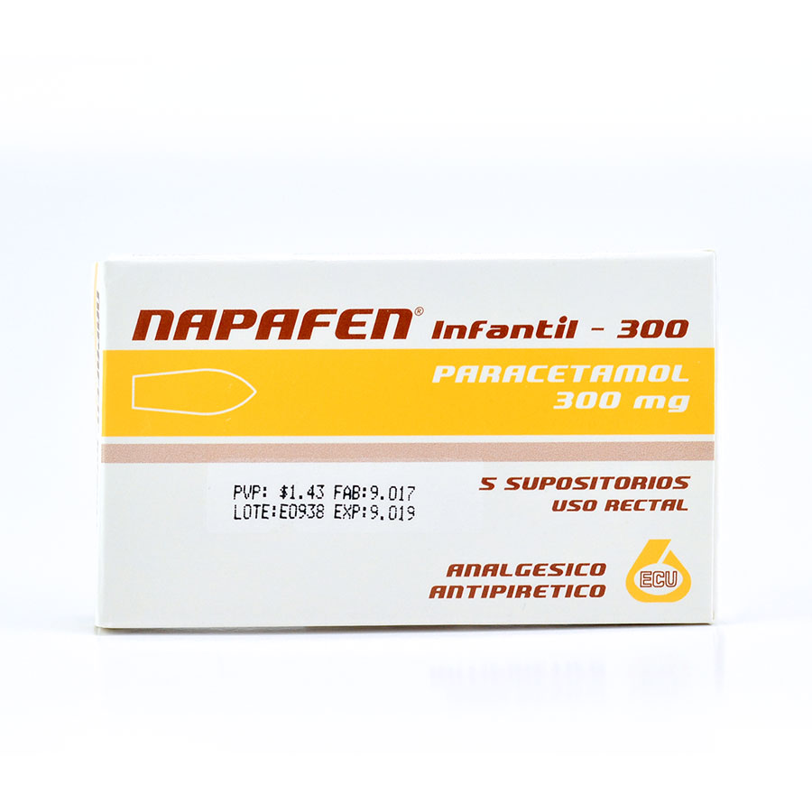 Imagen de  NAPAFEN 300 mg ECU x 5 Infantil Supositorio
