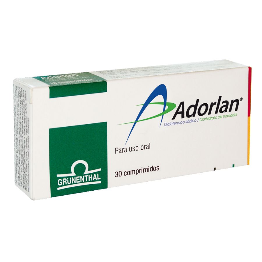Imagen para  ADORLAN 25 mg x 25 mg GRUNENTHAL x 30 Comprimidos                                                                               de Pharmacys