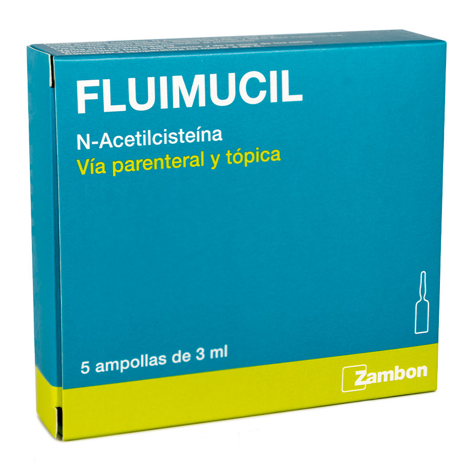 Imagen de  FLUIMUCIL 300 mg ZAMBON x 5 Ampolla Inyectable