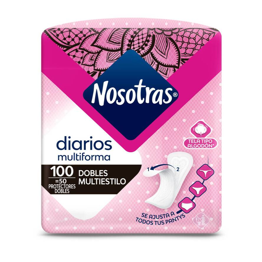 Imagen de Protectores diarios nosotras doble multiestilo x 50 unds