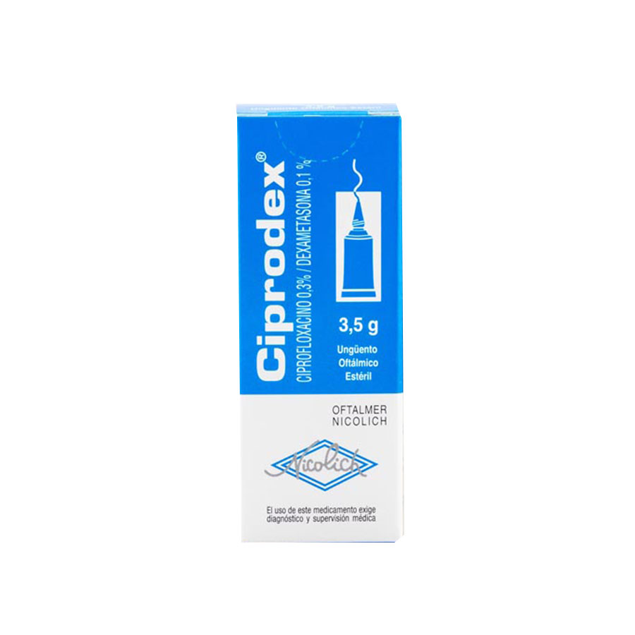 Imagen de Ciprodex 0.3/0.1% ecuaquimica - saval ungüento oftálmico