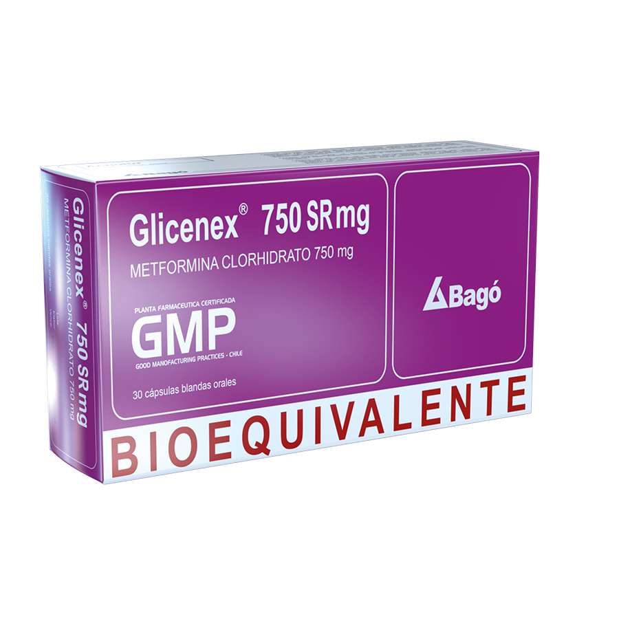 Imagen de Glicenex 750mg quifatex dist bago comprimidos