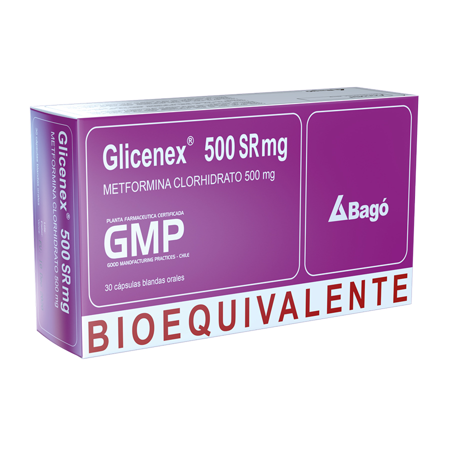 Imagen para  GLICENEX 500mg x 30 Comprimidos                                                                                                 de Pharmacys