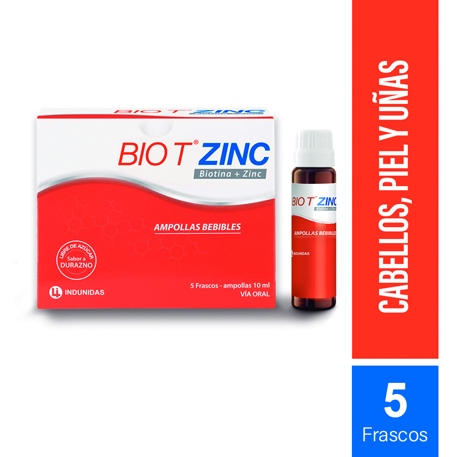 Imagen para  BIO T x 5 Bio T + Zinc                                                                                                          de Pharmacys