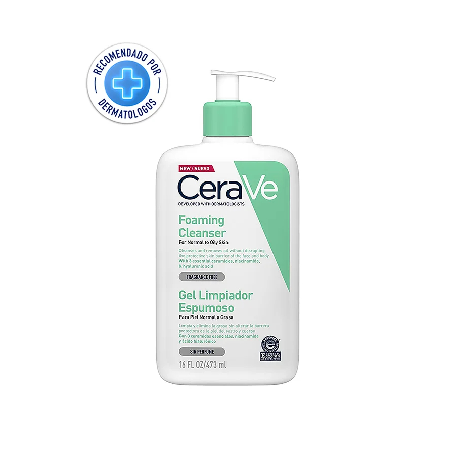 Imagen de Gel cerave limpiador espumosox473ml