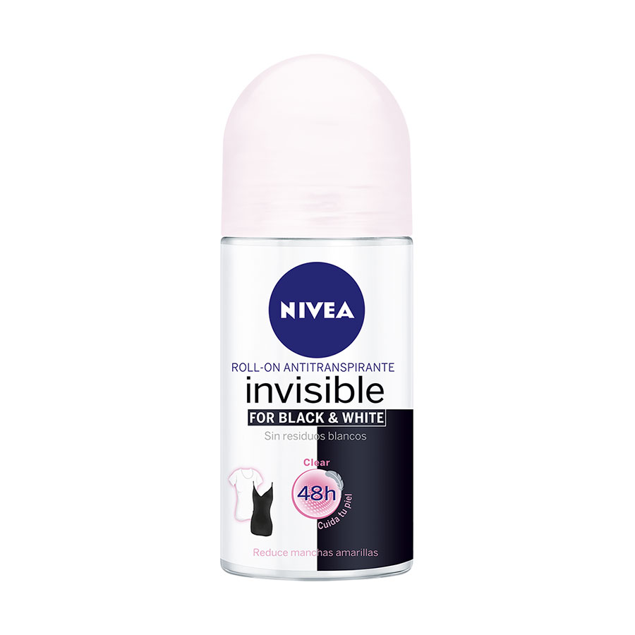 Imagen de Desodorante Nivea Invisible Black White Mujer Roll-on 50 ml