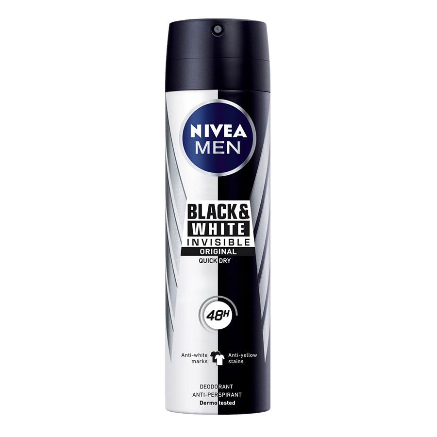 Imagen de Desodorante nivea men invisible black & white aerosol 150 ml