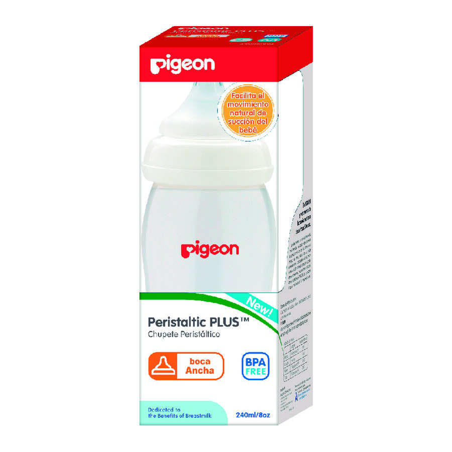 Imagen de Biberón pigeon boca ancha bpa free 8 / 9 oz