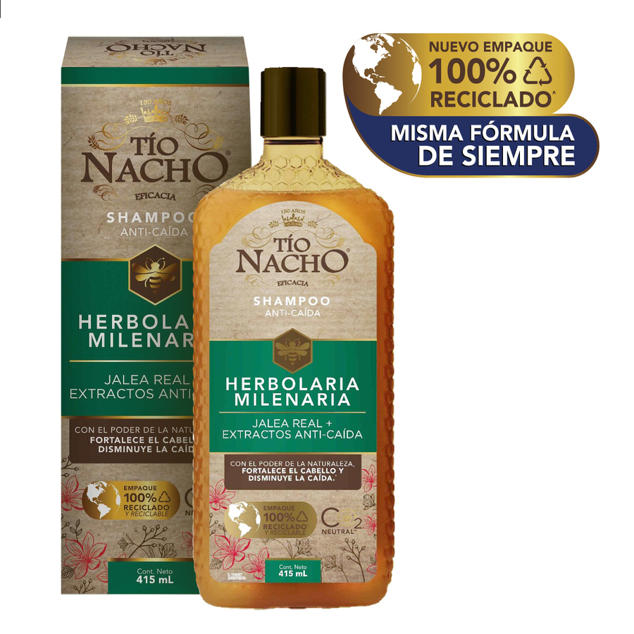 Imagen de Shampoo tio nacho jalea real herbolaria milenaria 415 ml