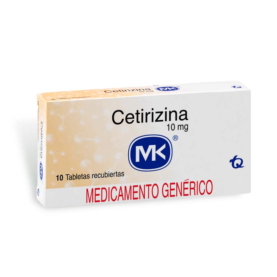 Imagen para  CETIRIZINA 10 mg TECNOQUIMICAS x 10 Tableta Recubierta                                                                          de Pharmacys