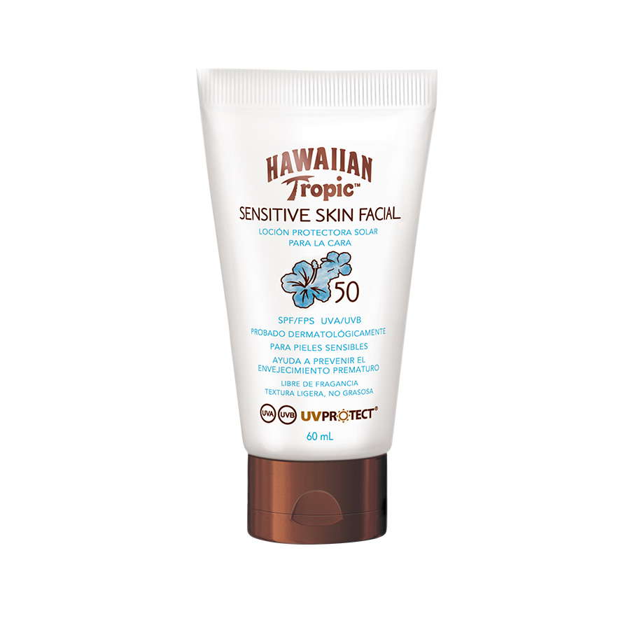 Imagen de Hawaiian tropic facial sensitive skin spf 50 en crema fps 50 60 ml