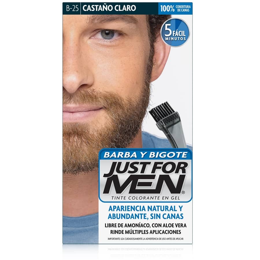 Imagen de Tinte just for men barba y bigotes castaño claro b25 28 g 