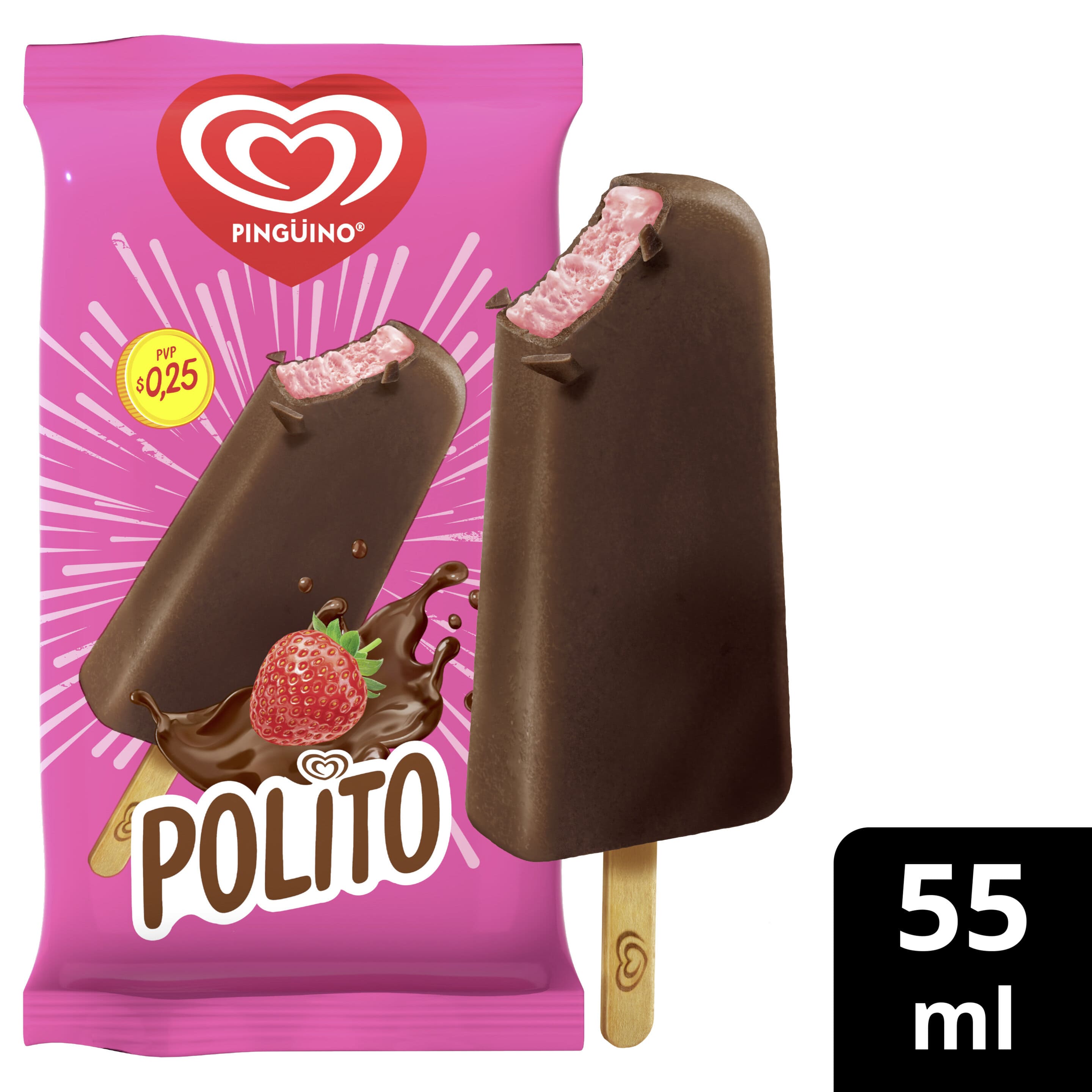 Imagen de Helado pingüino polito fresa