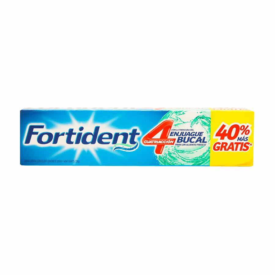 Imagen de Crema dental fortident 4 acción 100 ml + 40%g