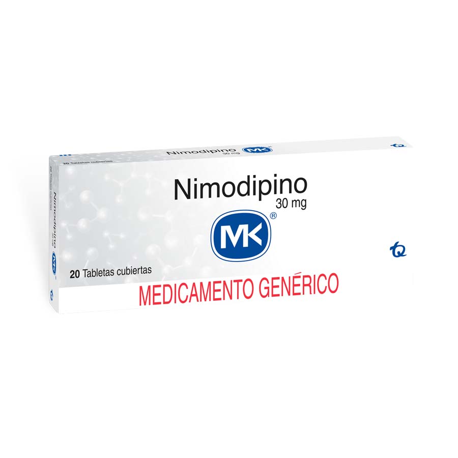 Imagen para  NIMODIPINO 30 mg TECNOQUIMICAS x 20 Tableta Recubierta                                                                          de Pharmacys