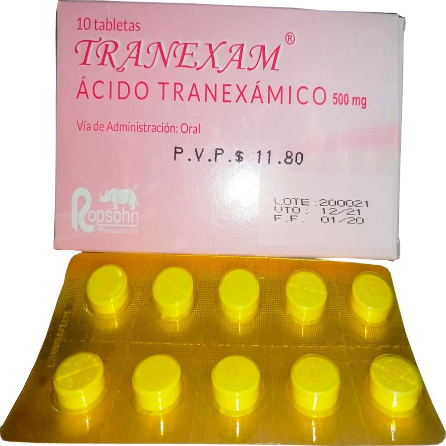 Imagen para  TRANEXAM 500 mg HOSPIMEDIKKA x 10 Tableta                                                                                       de Pharmacys