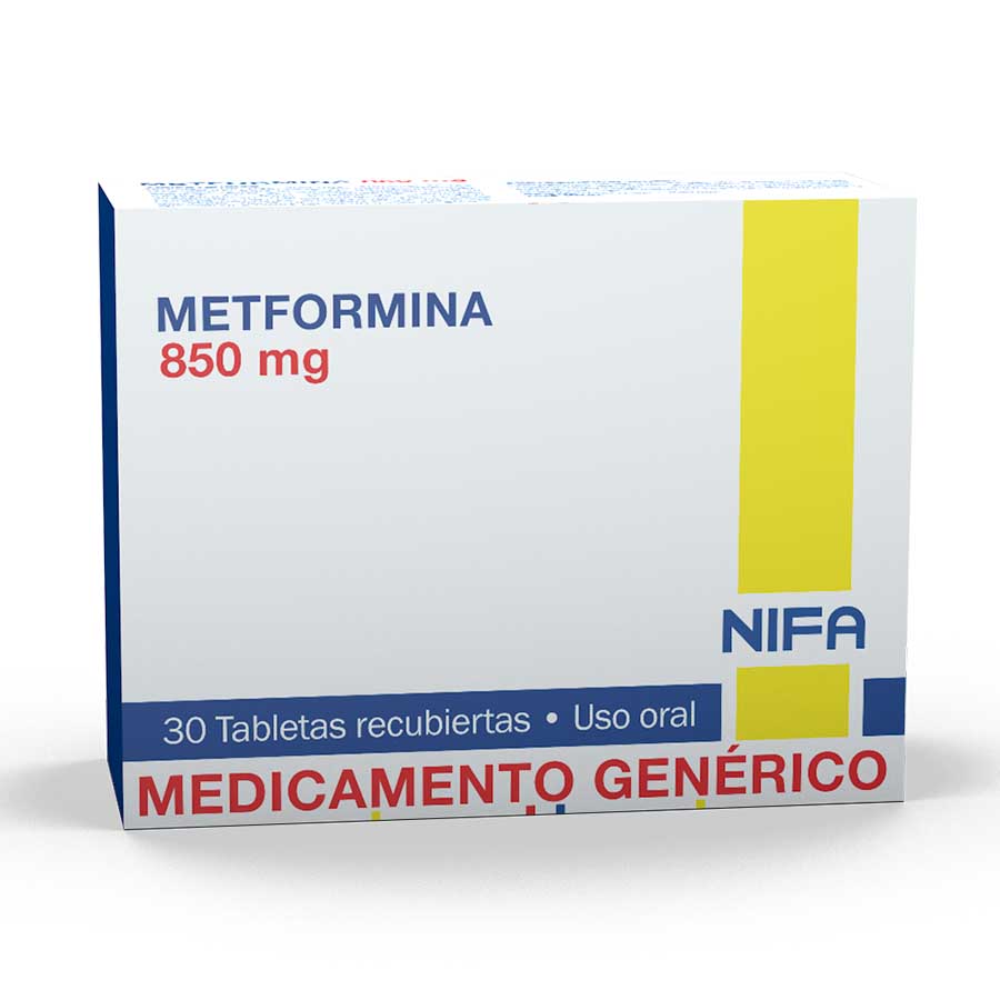 Imagen para Metformina 850mg garcos - nifa genericos tableta recubierta                                                                      de Pharmacys