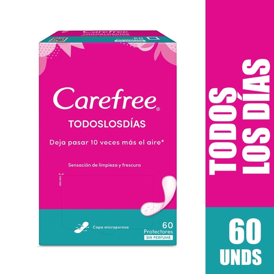 Imagen de Protectores diarios carefree todos los días 60 u