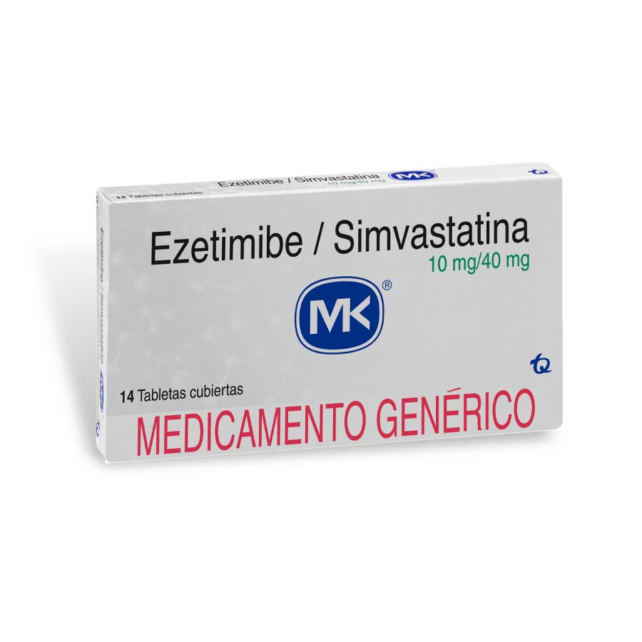 Imagen de Ezetimibe+simvastatina 10/40mg tecnoquimicas - genericos tabletas