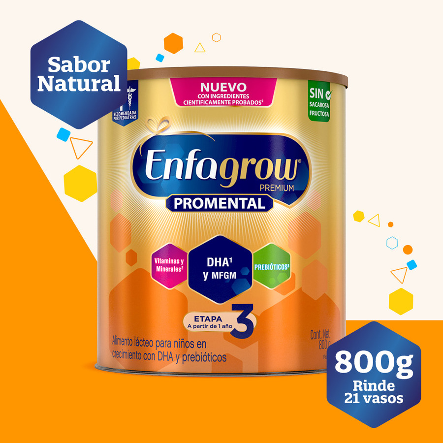 Imagen de Formula de crecimiento enfagrow premium-  etapa 3- sabor natural lata de 800g