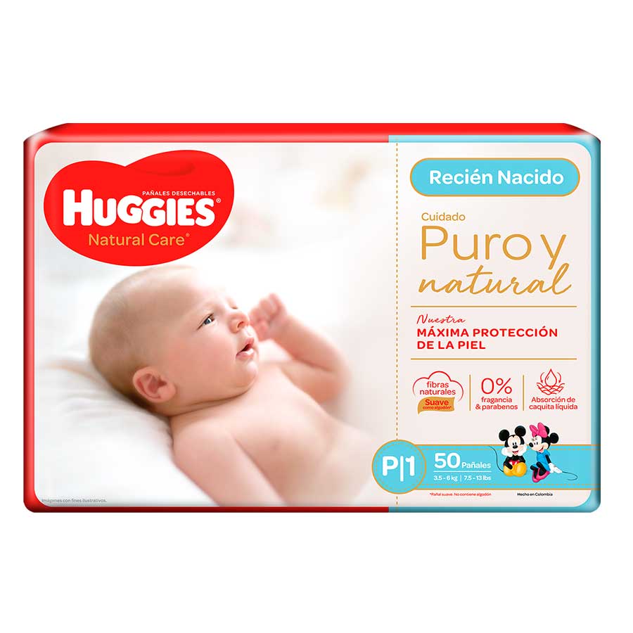 Imagen de Pañal Huggies Primeros 100 Días Small 50 Unidades