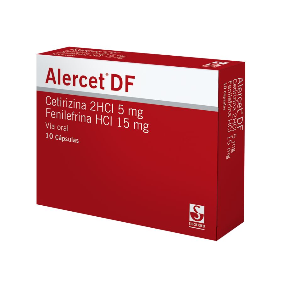 Imagen de  ALERCET 5 mg x 15 mg x 10 DF Cápsulas