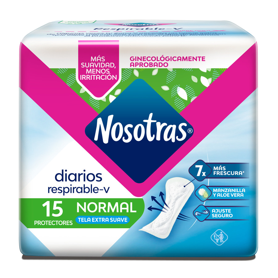 Imagen de Protectores diarios nosotras natural respirables x 15 unds