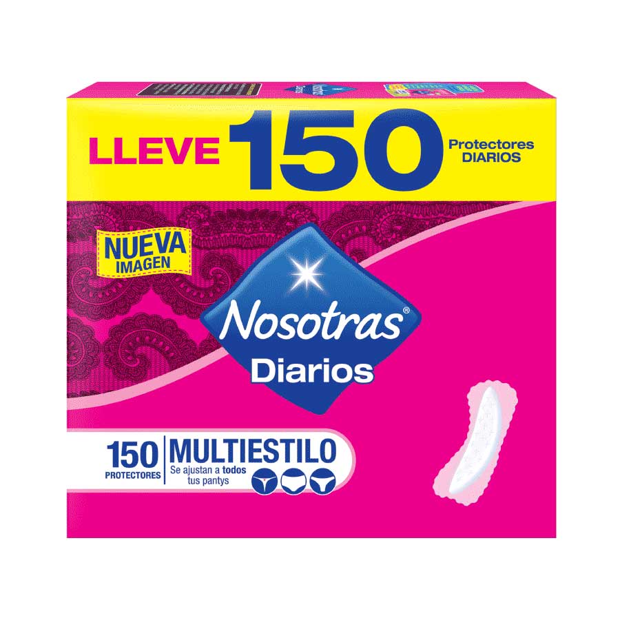 Imagen de Protectores Diarios Nosotras Multiestilo 150 Unds