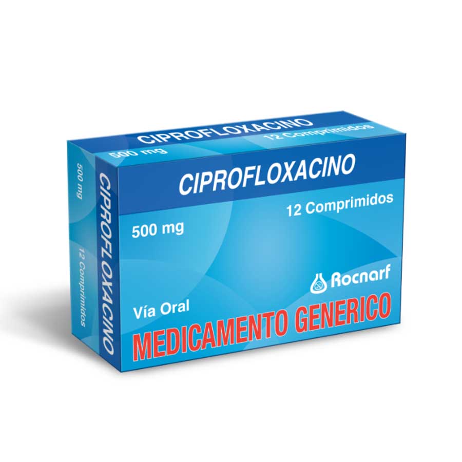 Imagen para  CIPROFLOXACINA 500 mg ROCNARF x 12 Comprimidos                                                                                  de Pharmacys