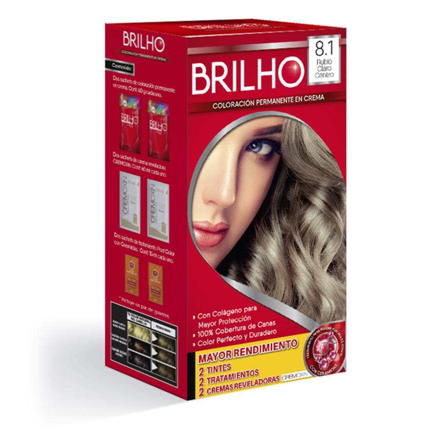 Imagen de Tinte brilho 8.1 rubio claro cenizo 60gr
