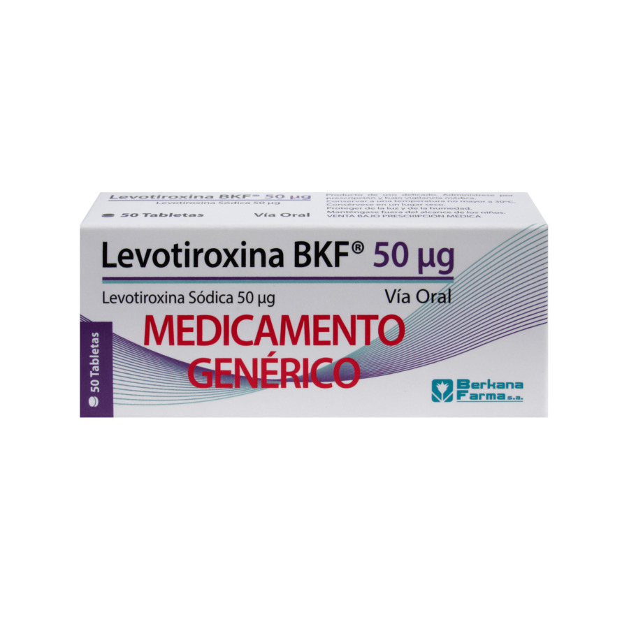 Imagen para  LEVOTIROXINA 50mg BERKANA x 50 Tabletas                                                                                         de Pharmacys