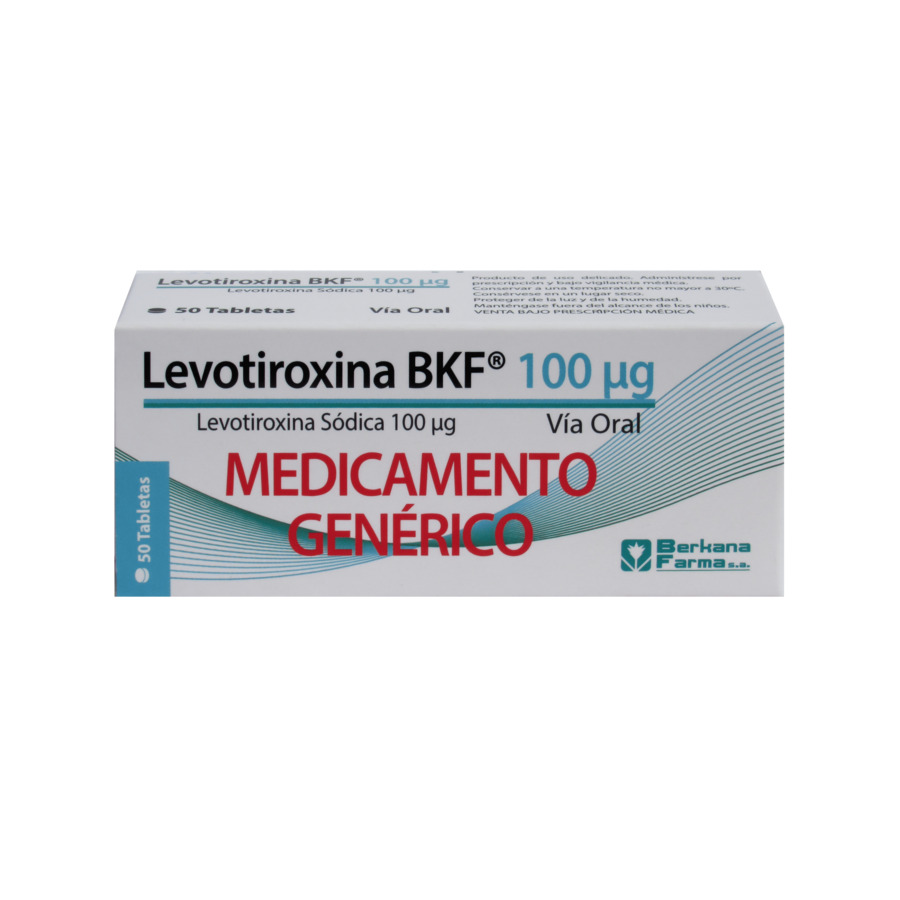 Imagen de  LEVOTIROXINA 100mg BERKANA x 50 Tableta