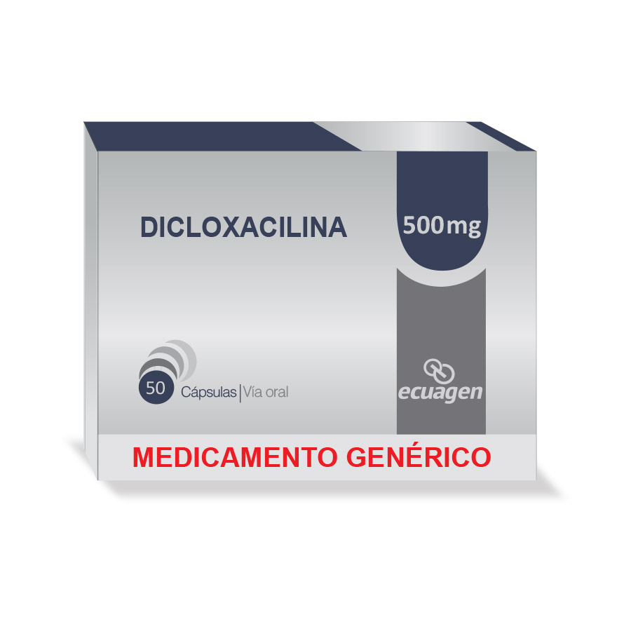 Imagen para  DICLOXACILINA 500 mg ECUAGEN x 50 Cápsulas                                                                                     de Pharmacys