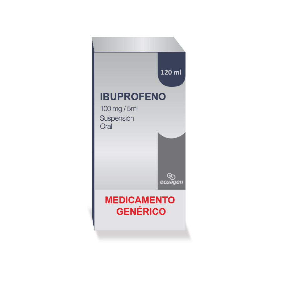 Imagen de Ibuprofeno 100mg/5ml dyvenpro ecuagen suspensión