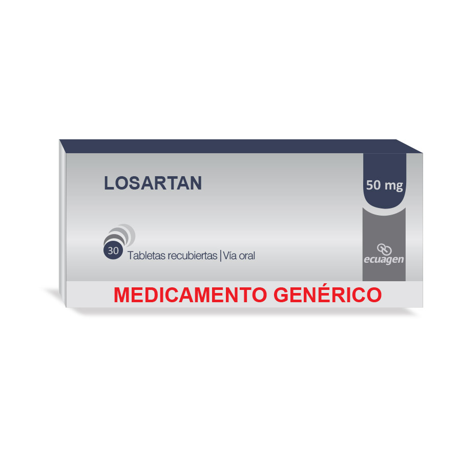 Imagen de  LOSARTAN 50 mg ECUAGEN x 30 Tableta Recubierta