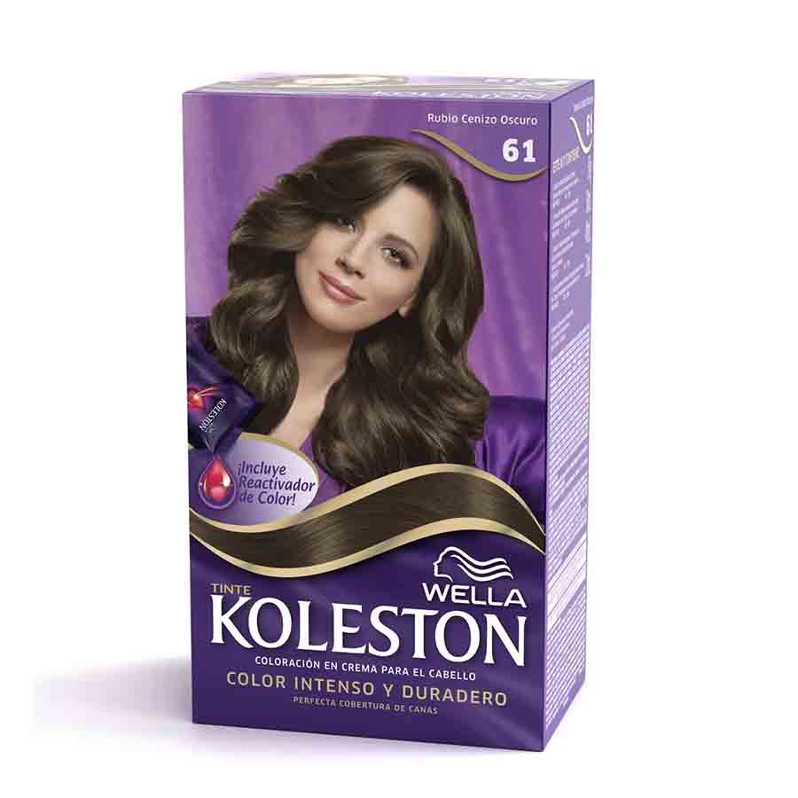 Imagen de Tinte koleston kit 61 rubio cenizo oscuro 120 ml